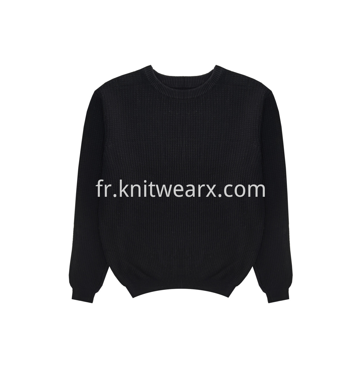 Men's Knitted Cable Stitch Crewneck Solid Color Pullover